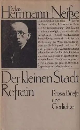 Buch: Der kleinen Stadt Refrain, Herrmann-Neiße, Max. 1984, Der Morgen