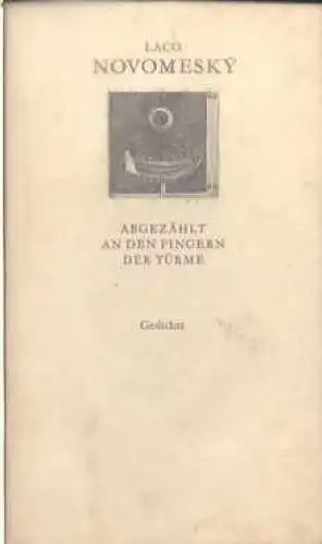 Buch: Abgezählt an den Fingern der Türme, Koneski, Novomesky. Weiße Reihe, 1971