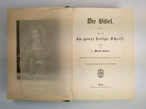 Biblia: Die Bibel, Martin Luther, 14. Stereotyp-Auflage, Perthes, ca. 1905
