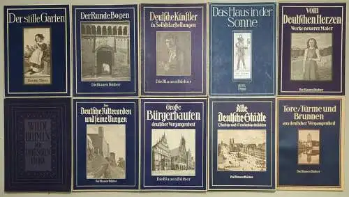 25 Bücher Die Blauen Bücher, Langewiesche: Blumen, Burgen, Miniaturen, Burgen...