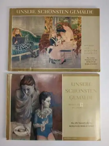 2 Sammelbilderalben: Unsere schönsten Gemälde 10+11, Berliner Morgenpost 1963/64