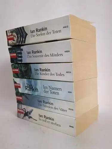 6 Bücher Ian Rankin, Inspector Rebus: Sünden, Kinder, Souvenir, Seelen, Tote...