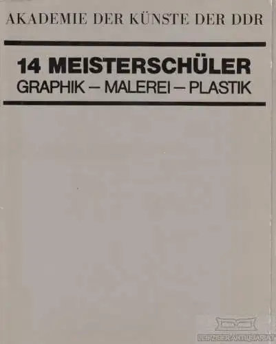 Buch: 14 Meisterschüler, Willumat, Roselene. 1979, Akademie der Künste der DDR