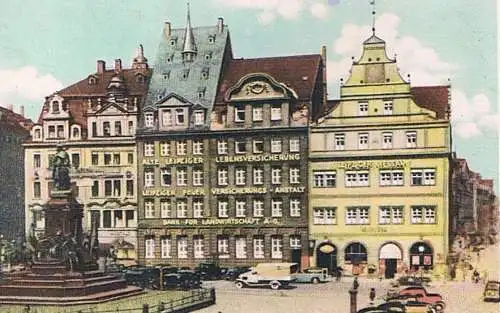 AK Leipzig. Markt, Postkarte. Nr. 5016, Kunstverlag Fr. Lindner, gebraucht, gut