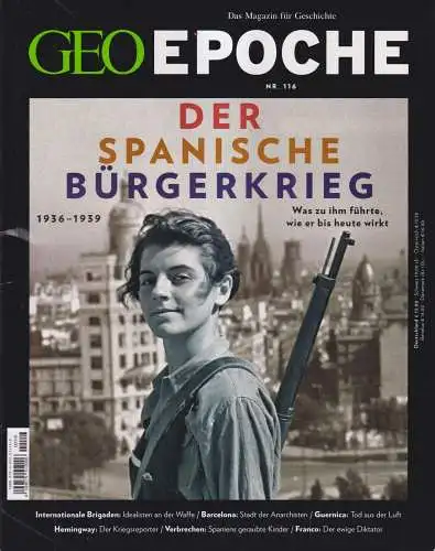 Geo Epoche Nr. 116/2022: Der Spanische Bürgerkrieg 1936-1939. Gruner + Jahr