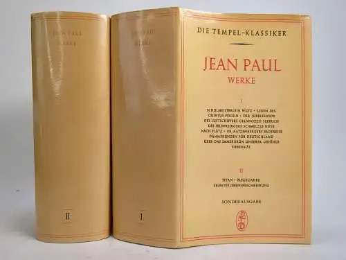 Buch: Jean Paul Werke I+II, Die Tempel-Klassiker, 2 Bände, Sonderausgabe