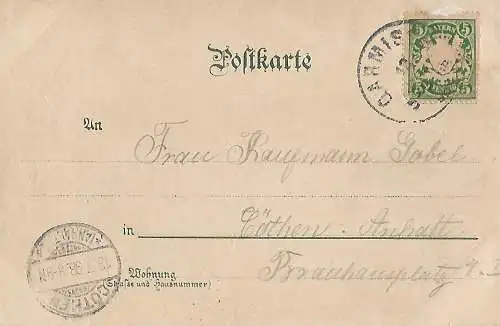 AK Gruss aus Garmisch. Lithografie. ca. 1898, gebraucht, gut