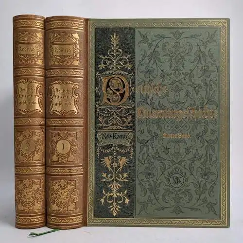 Buch: Deutsche Litteraturgeschichte, 2 Bände, R Koenig, 1893, Velhagen & Klasing