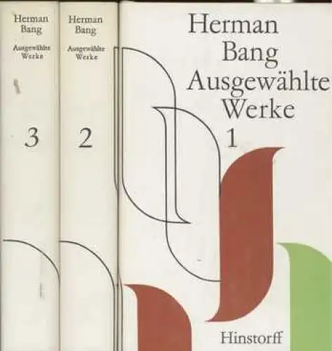 Buch: Ausgewählte Werke, Bang, Herman. 3 Bände, 1982, Hinstorff Verlag