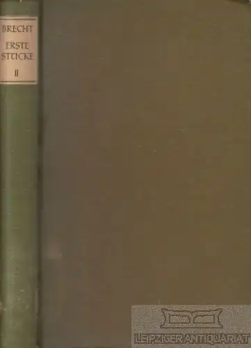 Buch: Erste Stücke, Brecht, Bertolt. Erste Stücke, 1953, Suhrkamp Verlag