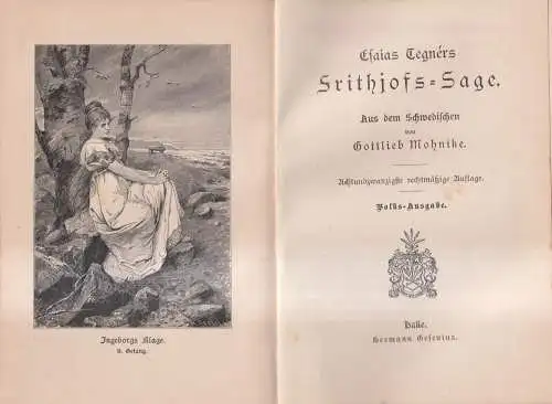 Buch: Frithjofs-Sage, Tegner, Esaias, Verlag Hermann Gesenius, Volks-Ausgabe