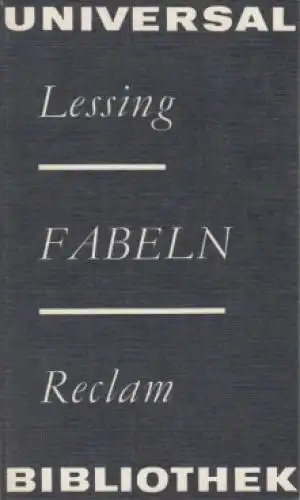 Buch: Fabeln, Lessing, Gotthold Ephraim. Reclams Universal-Bibliothek, 1976