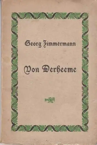 Buch: Von Derheeme, Zimmermann, Georg, 1900, Eduard Opetz, Gedichte in sächs.