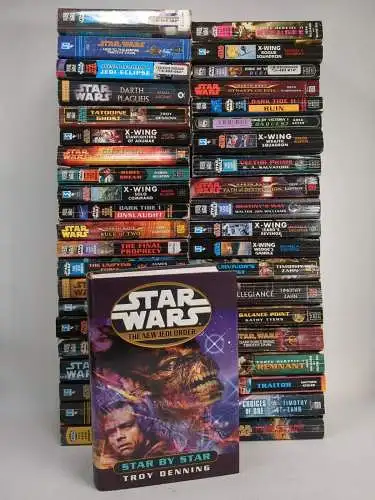 42 Bücher Star Wars, Lucas Books / Bantam Books, Jedi, X-Wing, Bundle, englisch