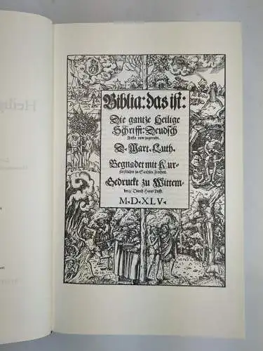 Buch: Die gantze Heilige Schrifft Deudsch, Luther, Martin. 2 Bände, 1972, WBG