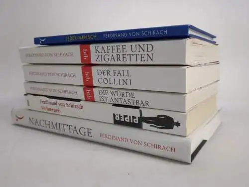 6 Bücher Ferdinand von Schirach: Verbrechen; Nachmittage; Jeder Mensch; Collini