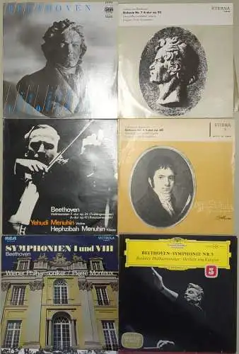 10 Schallplatten 12" LP Ludwig van Beethoven, Eterna, Klassik, Vinyl, Konvolut