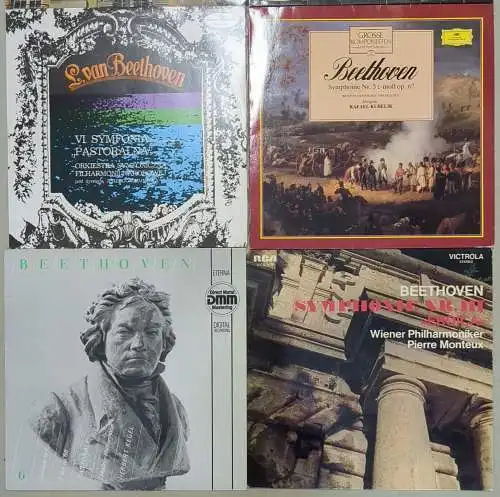 10 Schallplatten 12" LP Ludwig van Beethoven, Eterna, Klassik, Vinyl, Konvolut