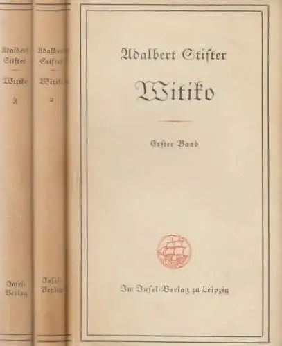 Buch: Witiko, Stifter, Adalbert. 3 Bände, 1955, Insel Verlag, gebraucht, gut