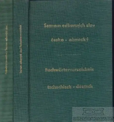 Buch: Fachwörterverzeichnis aus dem Bereich der... Vavra, Jaroslav und R. Biebl