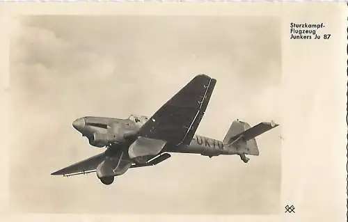 AK Sturzkampf-Flugzeug Junkers Ju 87. ca. 1917, Luftfahrt, gebraucht, gut