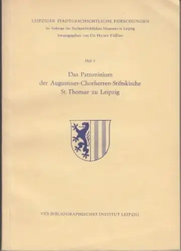 Buch: Das Patrozinium der Augustiner-Chorherren-Stiftskirche... Niedner, 1952