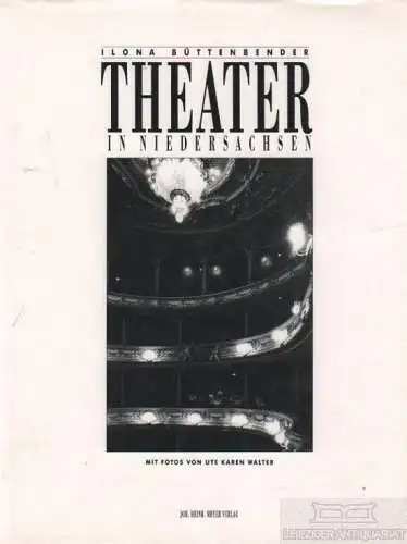 Buch: Theater in Niedersachsen, Büttenbender, Ilona. 1989, gebraucht, gut