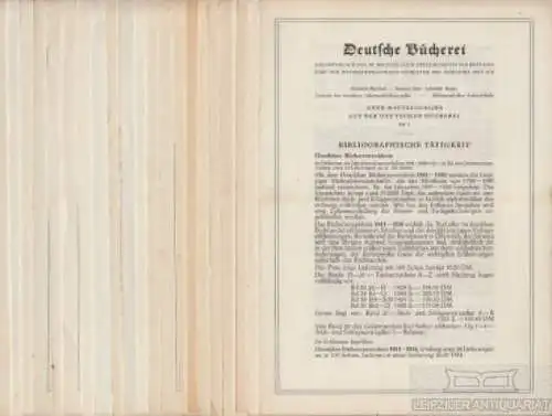 Konvolut Neue Mitteilungen aus der Deutschen Bücherei. 25 Bände, 1953 ff