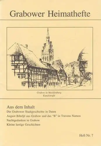 Heft: Grabower Heimathefte Nr. 7. Madaus, Christian (Hrsg.), 1994, WPF