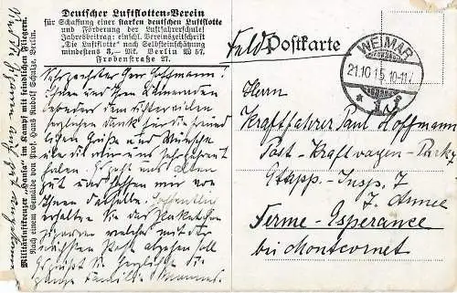 AK Militärluftkreuzer Hansa im Kampf mit feindlichen Fliegern. ca. 1915, gut