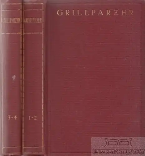 Buch: Dramatische Werke in vier Bänden, Grillparzer, Franz. 4 in 2 Bände