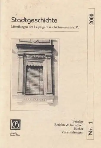 Buch: Stadtgeschichte 1 / 2000, Steinführer, Henning / Titel, Volker. 2000