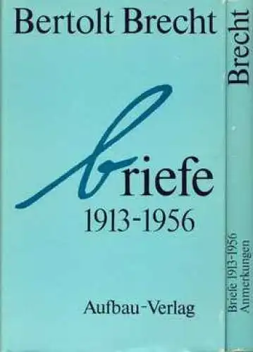 Buch: Briefe 1913-1956, Brecht, Bertolt. 2 Bände, 1983, Aufbau Verlag