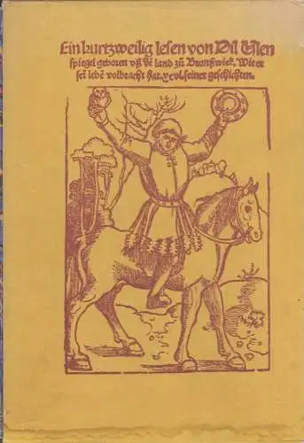 Buch: Ein kurtzweilig lesen von Dil Ulenspiegel, Faksimileausgabe, 1979, Insel