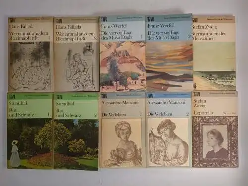 20 Bücher TdW Taschenbuch der Weltliteratur, Volk & Welt, Zweig, Fallada, Capek