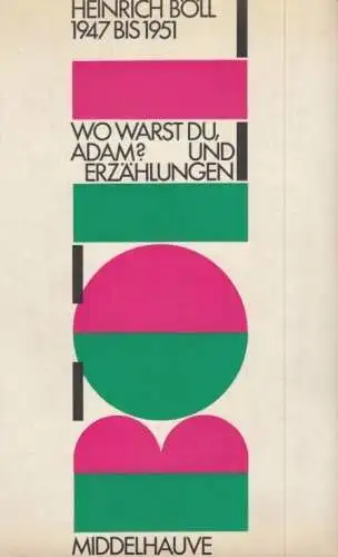 Buch: Wo warst du, Adam? Und Erzählungen, Böll, Heinrich. 1968, 1947-1951