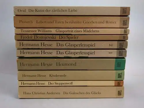10 Bücher TdW Taschenbuch der Weltliteratur, Volk & Welt, Ovid, Hesse, Plutarch