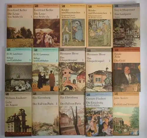 40 Bücher TdW Taschenbuch der Weltliteratur, Volk & Welt, Werfel, Keller, Grimm