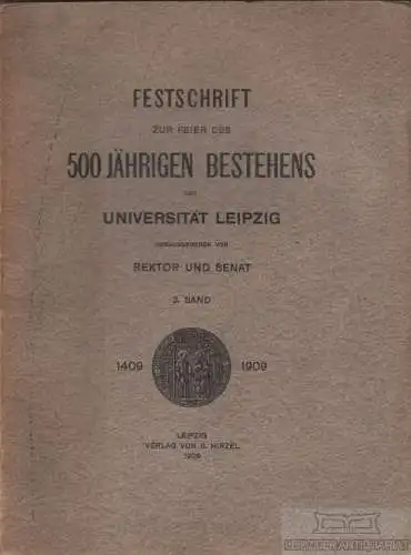 Buch: Festschrift zur Feier des 500 jährigen Bestehens der Universität...1909
