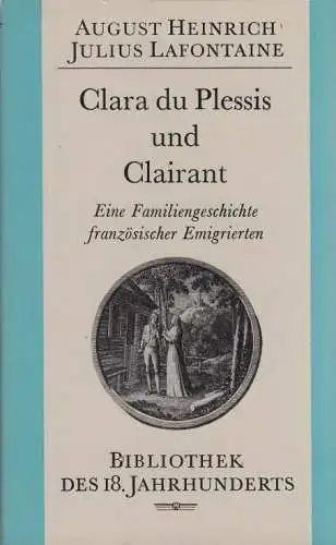 Buch: Clara du Plessis und Clairant, Lafontaine, August Heinrich Julius. 1986