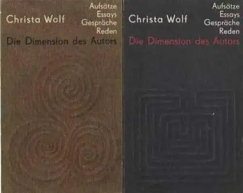 Buch: Die Dimension des Autors, Wolf, Christa. 2 Bände, 1989, Aufbau Verlag