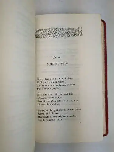 Buch: Poesie Scelte di Giosue Carducci, 1909, Nicola Zanichelli, Italienisch