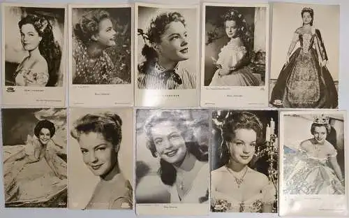 Lot: 10 unsignierte Autogrammkarten - Romy Schneider, Sissi, gebraucht, gut