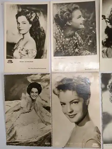 Lot: 10 unsignierte Autogrammkarten - Romy Schneider, Sissi, gebraucht, gut