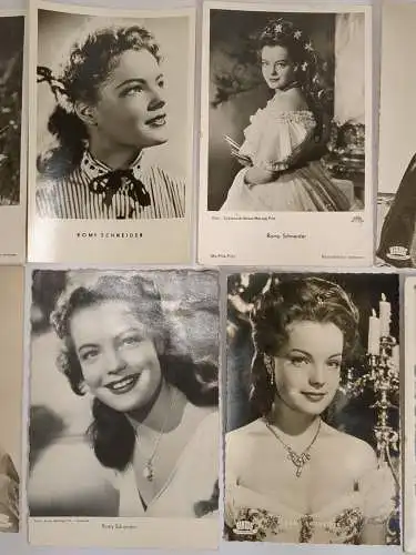 Lot: 10 unsignierte Autogrammkarten - Romy Schneider, Sissi, gebraucht, gut