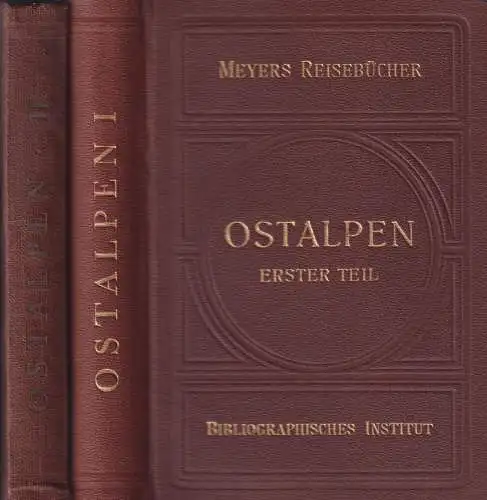 Buch: Ostalpen (2 Bände), 1923, Meyers Reisebücher, Bibliographisches Institut