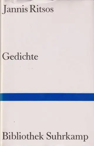 Buch: Gedichte, Ritsos, Jannis, 1991, Suhrkamp, gebraucht, sehr gut