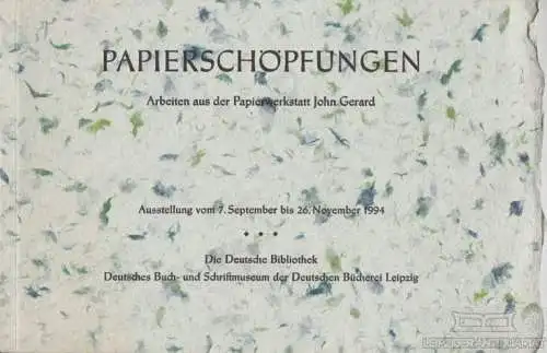 Buch: Papierschöpfungen, Schneiderheinze, Hannelore. 1994, Deutsche Bibliothek