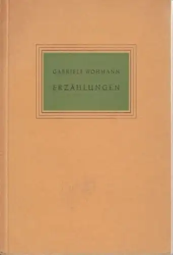 Buch: Erzählungen, Wohmann, Gabriele. Volksbund für Dichtung, 1964