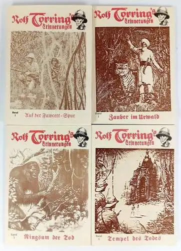 4 Hefte Rolf Torring's Erinnerungen 1-4. Langen, Ernst / Reinhart, Hans, Reprint